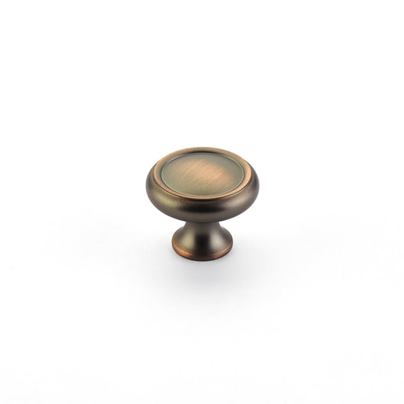 Schaub And Company 711-AUB Baroque 1-1/4" Solid Brass Traditional Mushroom Ringed Cabinet