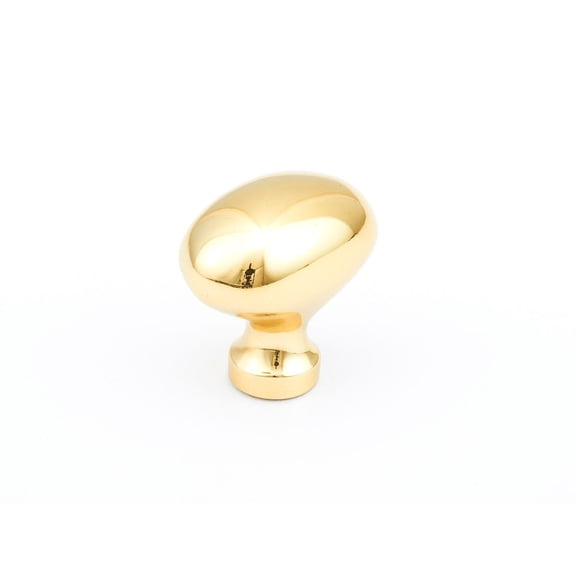 Schaub And Company 719 Baroque 1-3/8" Solid Brass Traditional Egg / Oval Cabinet Knob -