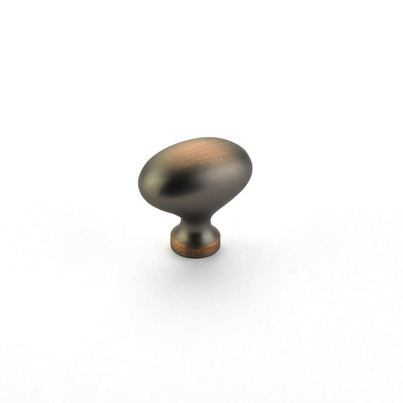 Schaub And Company 719 Baroque 1-3/8" Solid Brass Traditional Egg / Oval Cabinet Knob -