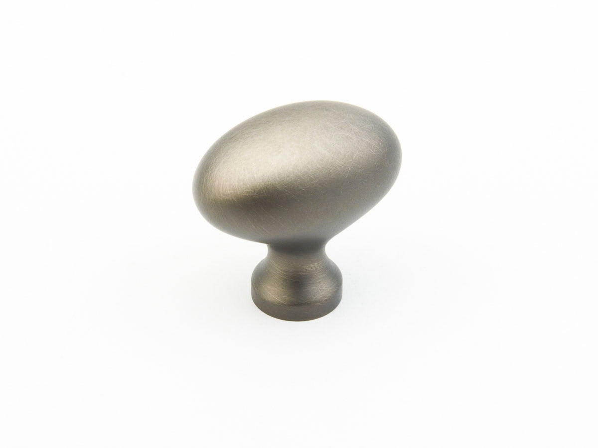 Schaub And Company 719-AN Baroque 1-3/8" Solid Brass Traditional Egg / Oval Cabinet Knob -