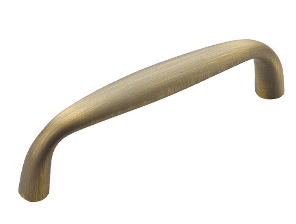 Schaub And Company 732-ALB Traditional 4" Center To Center Solid Brass Curved Corner