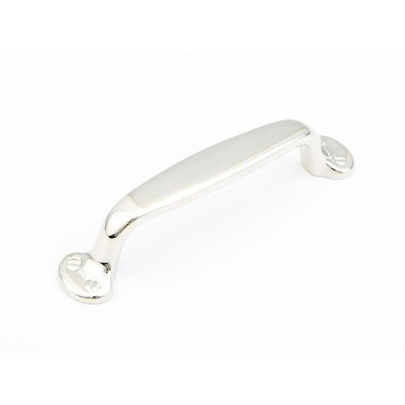 Schaub And Company 742-PN Country 4" Center To Center Solid Brass Traditional Handle