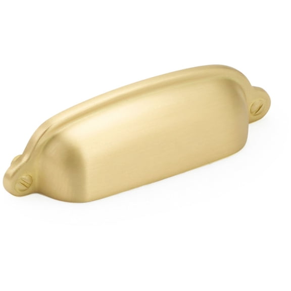 Schaub And Company 743-SB Country 3" Center To Center Solid Brass Traditional Shell / Cup