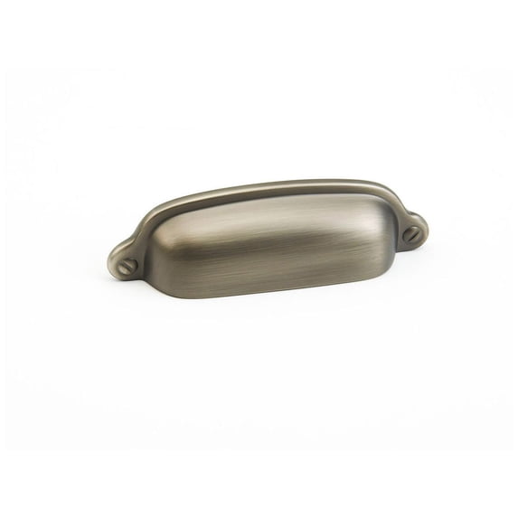 Schaub And Company 743-AN Country 3" Center To Center Solid Brass Traditional Shell / Cup