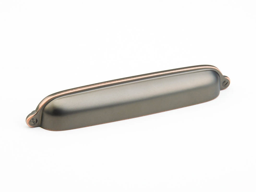 Schaub And Company 744-AUB Country 6" Center To Center Solid Brass Traditional Shell / Cup