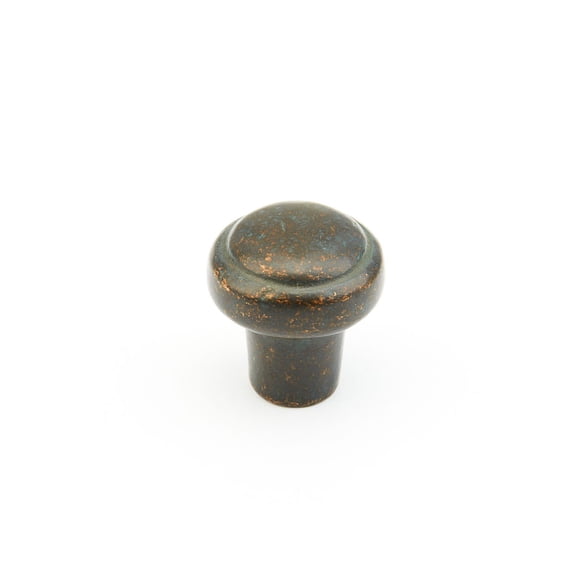 Schaub And Company 781 Mountain 1-3/8" Rustic Lodge Cabin Ridged Mushroom Solid Bronze