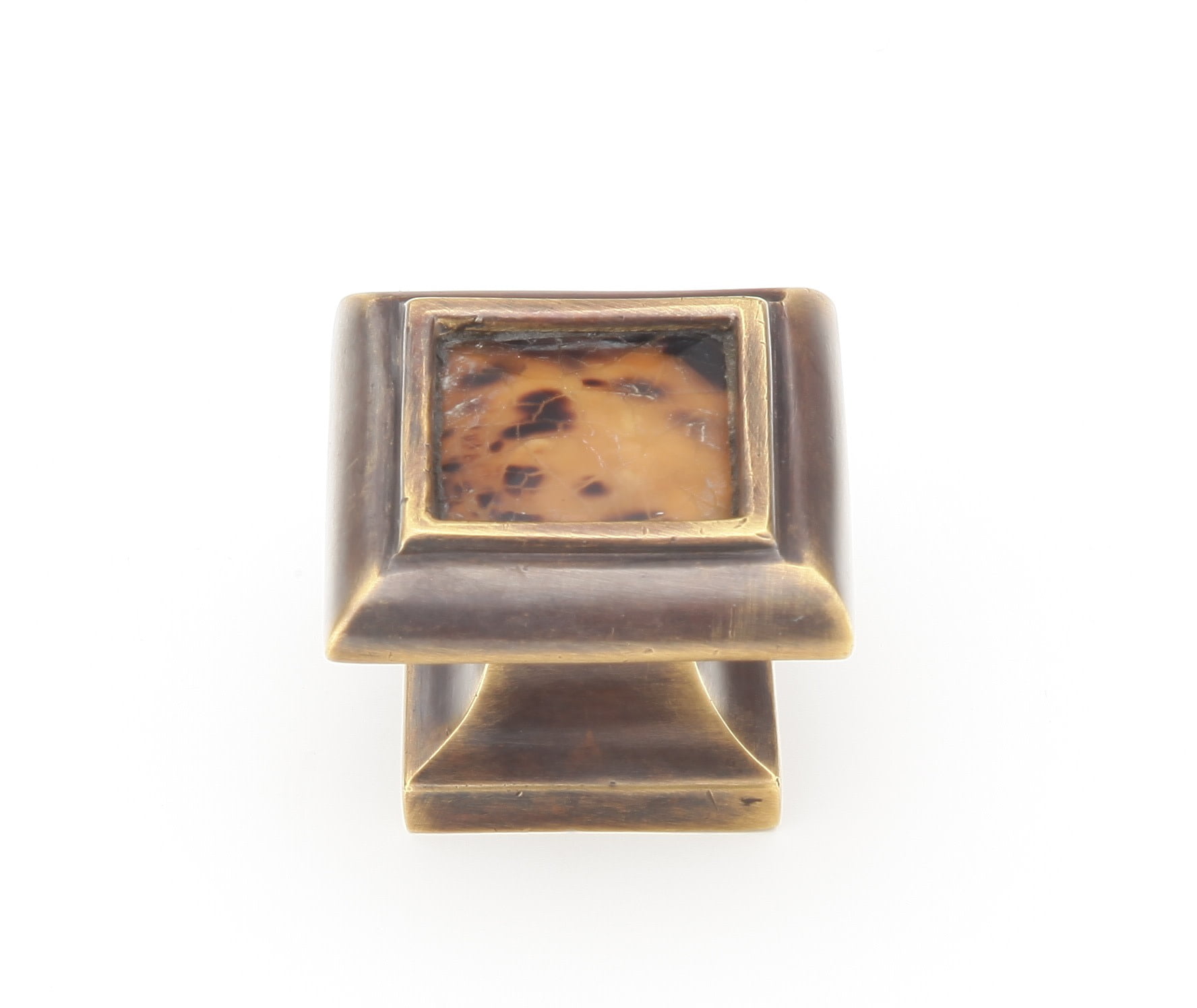 Schaub And Company 818-PEN-DAB Symphony Solid Brass 1-3/8" Luxury Designer Square Cabinet