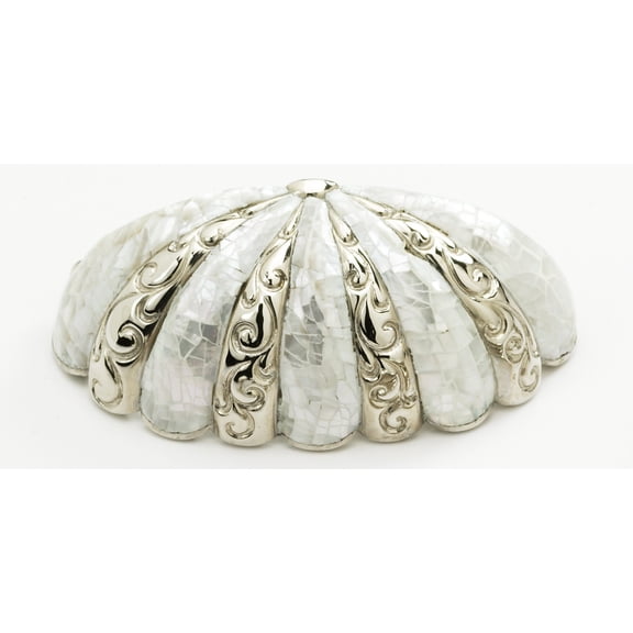 Schaub And Company 854 Symphony 3" Center To Center Designer Solid Brass Nautical Shell