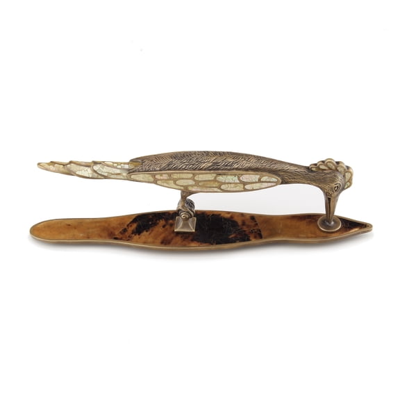 Schaub And Company 865-MOP-DSW Nature 3-5/8" Center To Center Solid Brass Designer