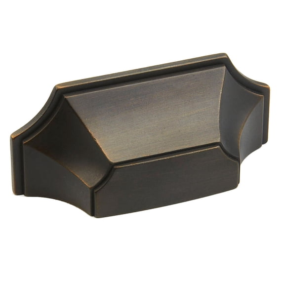 Schaub And Company 878-ABZ Empire 3" Center To Center Scalloped Shell Contemporary Cabinet