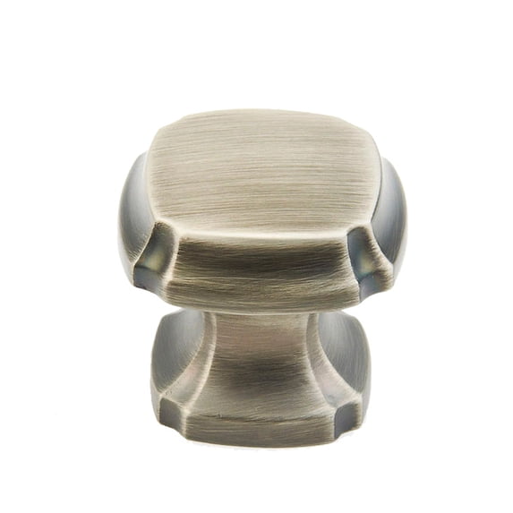 Schaub And Company 882-AN Empire 1-3/8" Traditional Scalloped Edge Square Cabinet Knob /