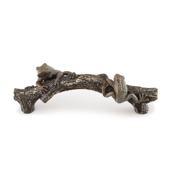 Schaub And Company 895-PBZ-HBZ Nature 5-1/2" Center To Center Solid Brass Designer Frog