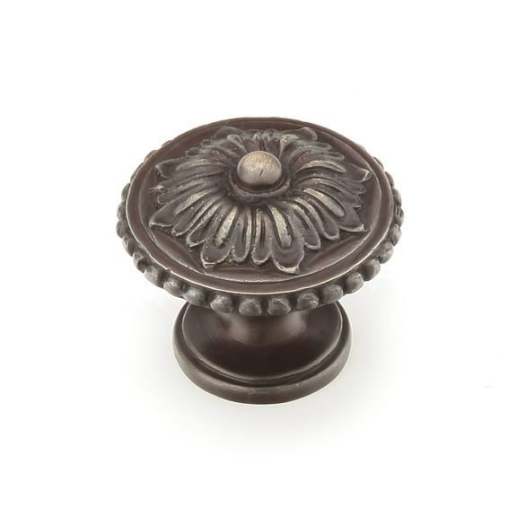 Schaub And Company 930 Sonata 1-1/4" Floral Round Solid Brass Sunflower Mushroom Luxury