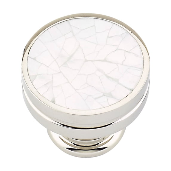 Schaub And Company 990-MOP-PN Symphony 1-3/8" Round Flat Designer Solid Brass Luxury