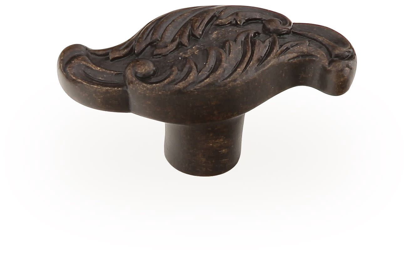 Schaub And Company 996-DG Cantata 2" Solid Brass Designer Classical Venetian Leaf Cabinet