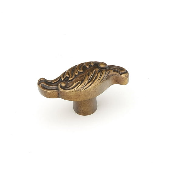 Schaub And Company 996 Cantata 2" Solid Brass Designer Classical Venetian Leaf Cabinet