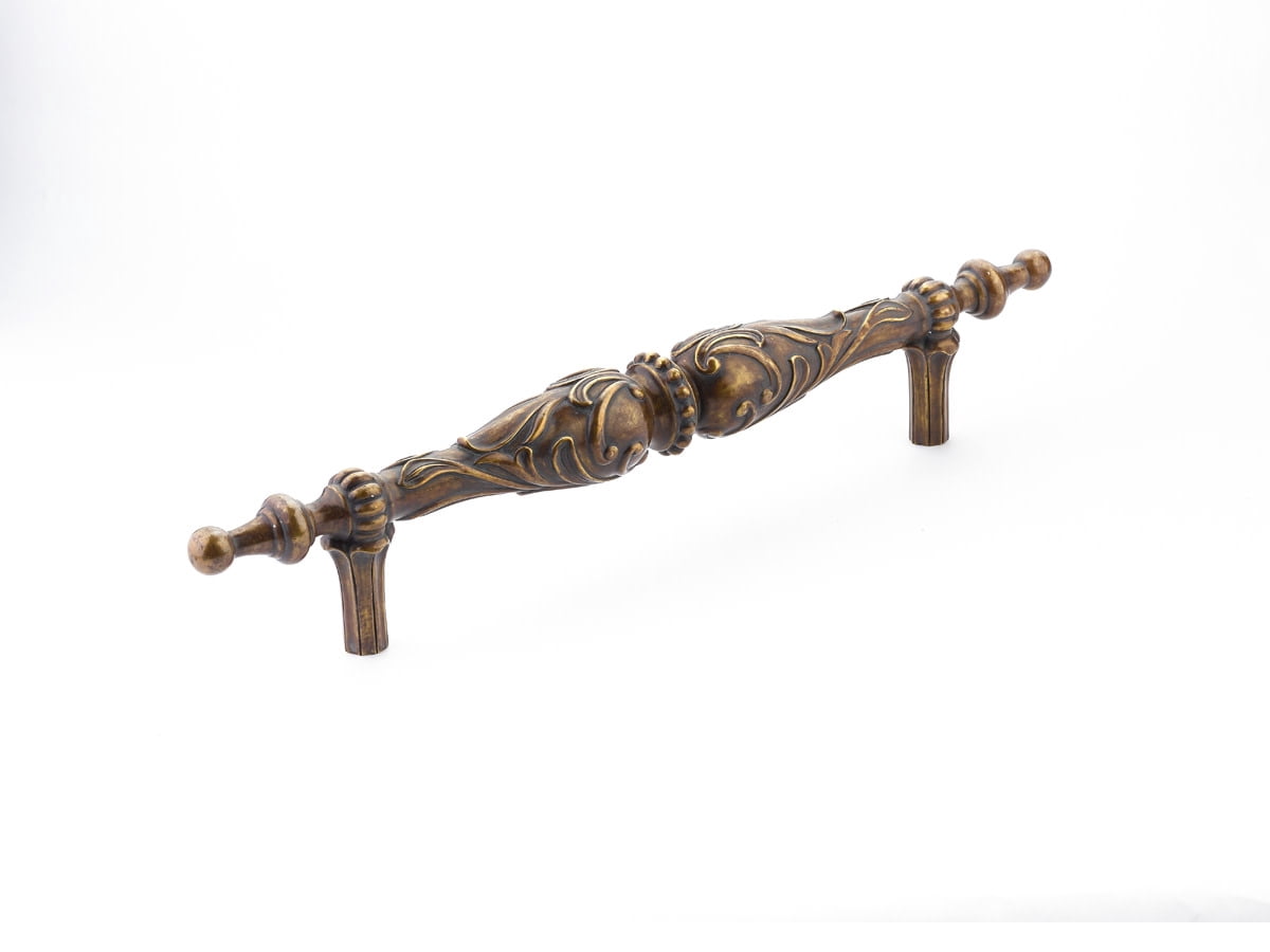 Schaub And Company 997-MBR Cantata 8" Center To Center Solid Brass Ornate Classical