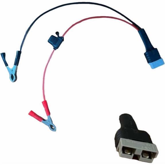 Schauer Battery-to-Charger Adapter Battery Clips to SB50 JAC2024H, JAC2036H & JAC1548H Chargers (1540 Amp) for Golf Carts & Industrial Equipment