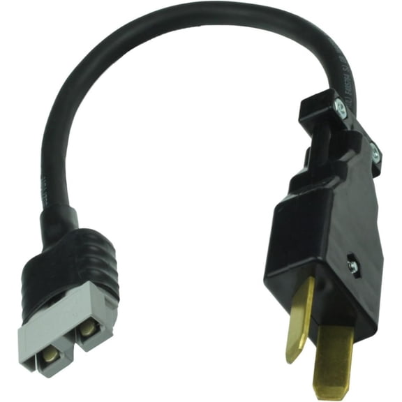 Schauer Battery-to-Charger Adapter Crowsfoot (2-Blade) Plug to SB50 for Schauer JAC2036H Chargers (36V, 1540 Amp) for Golf Cart Applications