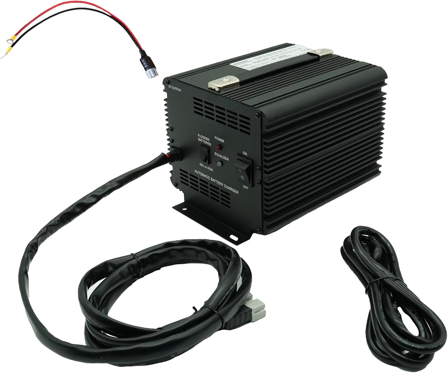 Schauer JAC1548H 48V 15A Automatic Battery Charger with Float Mode + SB50 Ring Terminal Adapter (3/8)  Universal, Lead Acid, AGM & Gel Batteries