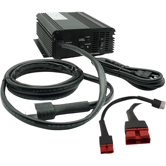 Schauer JAC2024H 24V 20A Automatic Battery Charger with Float Mode + SB50 Red Plug Adapter / SB50 Lead Acid, AGM & Gel Batteries