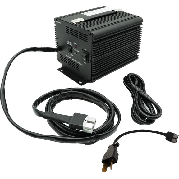 Schauer JAC2036H 36V 20A Automatic Battery Charger with Float Mode + Golf Crowsfoot (2-Blade) Plug Adapter / SB50 Golf Cart, Lead Acid, AGM & Gel Batteries