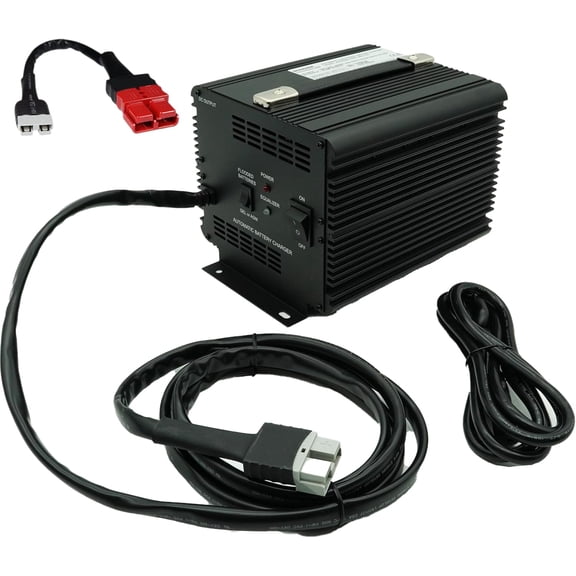Schauer JAC2036H 36V 20A Automatic Battery Charger with Float Mode + SB175 Red Plug Adapter / SB50 Universal, Lead Acid, AGM & Gel Batteries