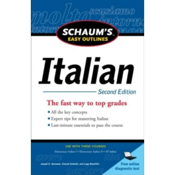 Schaum's Easy Outlines: Italian, (Paperback)