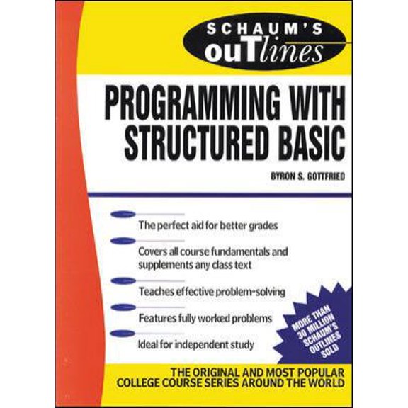 Pre-Owned Schaum's Outline of Programming with Structured BASIC (Paperback) 0070238995 9780070238992