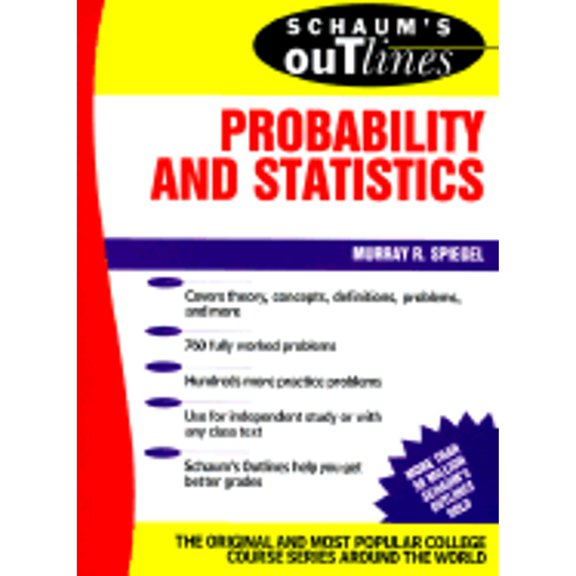 Pre-Owned Schaum's Outline of Theory and Problems of Probability and Statistics (Paperback) 0070602204 9780070602205