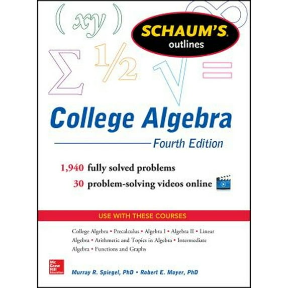 Pre-Owned Schaum's Outlines: Schaum's Outline of College Algebra (Paperback)