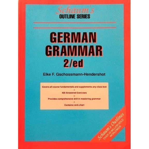Pre-Owned Schaum's Outline of German Grammar (Paperback) 0070250979 9780070250970
