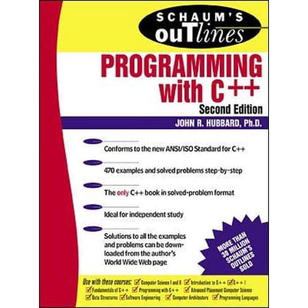 Pre-Owned Schaum s Outline of Programming with C++ (Paperback) 0071353461 9780071353465
