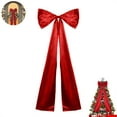 thumbnail image 1 of Scheam 47 inch Large Satin Bows for Christmas,1 Pack Red Christmas Tree Topper Decorative Bow,Reusable DIY Wreath Bow,for Wedding Holiday Home Party Car Decor, 1 of 7