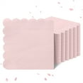 thumbnail image 1 of Scheam 100 Pcs Scalloped Edged Cocktail Napkins Light Pink Dessert Paper Disposable Folded Table Napkin for Christmas Wedding Birthday Festival Party Dinner (Pink), 1 of 7