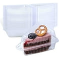 thumbnail image 1 of Scheam 100 Pcs Transparent Cake Slice Plastic Containers with Lids 5 Inches Hinged Lid Cheese cake Container, for Bakery and Cafe Take Out Packaging ., 1 of 7