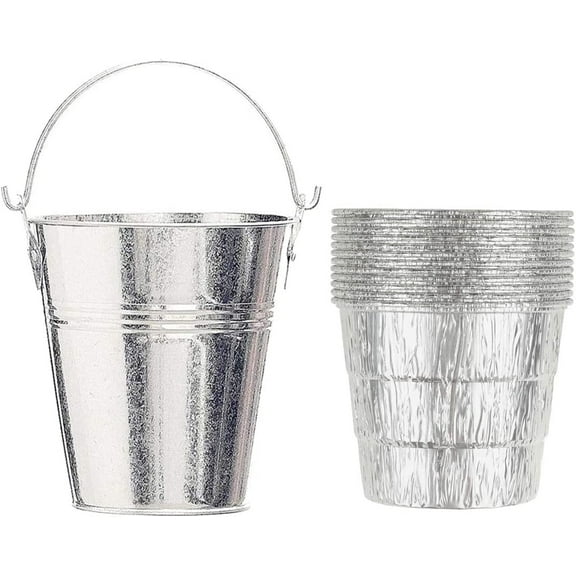 Scheam 12-Pack Liners for Traeger 20/22/34, Pit Boss, Etc ,Rec Tec Wood Pellet Smoker Grill (Silver)