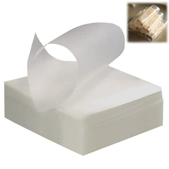 Scheam 1200 Pieces Edible Paper Glutinous Rice Paper 2.3x3.1 inch Candy Wrappers Sugar Paper for Kitchen Baking Cake Nougat Chocolate Toffee (Transparent White)