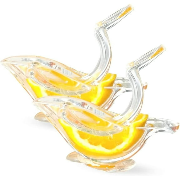 Scheam 2 Pack Lemon Squeezers in a Presentation Gift Box for Squeezing Lemon Juice Without Getting Juice on Your Hands, Squirts in The Eye or on Your Clothes, or pips on Your Food.Transparent
