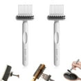 thumbnail image 1 of Scheam 2 Pcs Hair Brush Cleaning Tool,Travel Portable Brush Cleaner,2-In-1 Hair & Dust Remover,High-hardness Bristles Comb Cleaner,for Home, Hair Salon and Other Places Use (Gray), 1 of 7