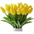 thumbnail image 1 of Scheam 20Pcs Artificial Yellow Tulip Flowers Tulip Stems PU Real Touch Tulips for Easter Spring Wreath Floral Arrangement Centerpiece Wedding Bouquet Memorial Day Cemetery, 1 of 8