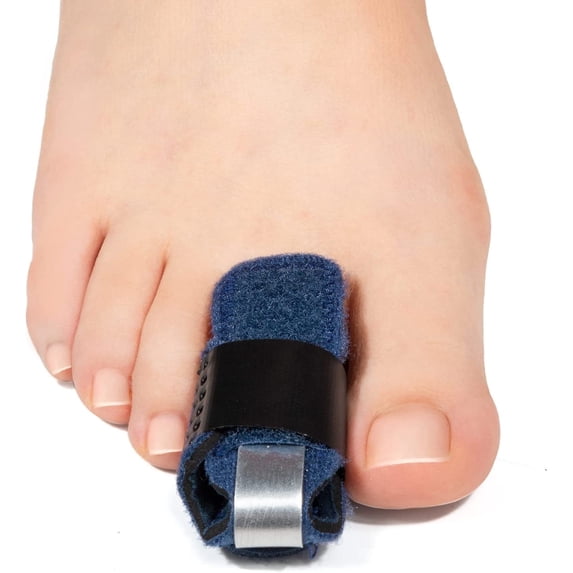 Scheam 2 Pairs Toe Splint,Toe Straightener for Hammer Toe,for Bent Toe,Claw Toe,Crooked Toe,Toe Wrap to Align and Support Toe - Blue