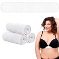 thumbnail image 1 of Scheam 3 Pack Cotton Bra Liners to Absorb Sweat,Rectangle Under Breast Sweat Pads,White Reusable Absorbent Pads,for Women Sweating Supplies (17 x 3 Inch), 1 of 7