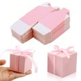 thumbnail image 1 of Scheam 30 Pcs Square Favor Boxes 2 inch Mini Candy Box Paper Gift Bags DIY Packaging Boxes Small Items Containers with Ribbons for Birthday Christmas Anniversary (Pink), 1 of 7