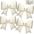 thumbnail image 1 of Scheam 39 inch Large Coquette Knot Balloon 4 Pcs Giant Bow Balloons Jumbo White Backdrop for Girl Birthday Anniversary Engagement Wedding Bridal Party Decorations, 1 of 8