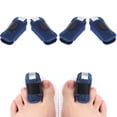 thumbnail image 1 of Scheam 4 Pieces Toe Straightener, Toe Corrector Claw Hammer Toe Straightener Toe Straightener Fixation Corrector Strap(Blue), 1 of 8