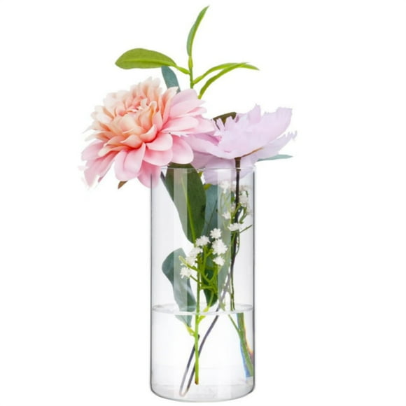 Scheam 4 x 8 Inch Tall Vase,Unbreakable Acrylic Vase,Plastic Wide Vase,Cylinder Flower Vase for Wedding Centerpieces, Party, Home, Table, Candle Holders, Hydroponic Decor 1 Pcs
