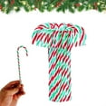 thumbnail image 1 of Scheam 40 Pcs Red and Green Candy Cane Christmas Decorations Twisted Cane Christmas Tree Hanging Ornament Plastic Crutch Candy for Holiday Party Decor DIY Gift Crafts 5.9 inch, 1 of 7