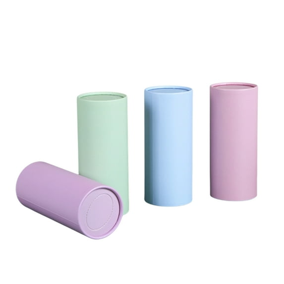 Scheam 4Pcs Car Tissues Holder with Facial Tissues -Travel Tissue Tubes Box Container Perfect Fit for Car Cup Holder Car Tissues Cylinder (Multi-Color)