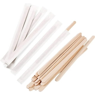 Taize 100Pcs Stir Stick Smooth Disposable Wood Easy to Use Durable